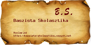 Baszista Skolasztika névjegykártya